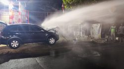 Mobil SUV Terbakar di Jalan Juanda Indramayu, Diduga akibat Korsleting Mesin