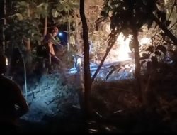 Gunung Margatapa Majalengka Terbakar, Langit Memerah dan Asap Tebal Membubung